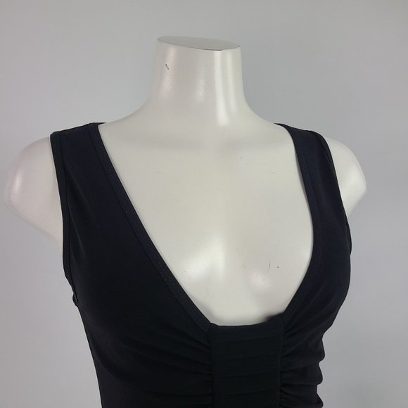 Joseph Ribkoff Little Black Dress Ruched Size 8 - Picture 2 of 15